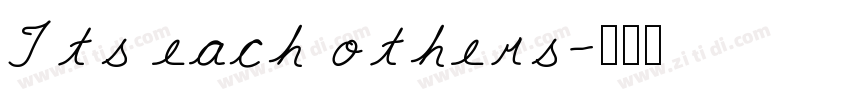 Its each others字体转换